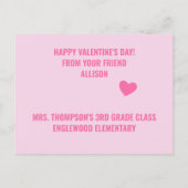 I'm Bananas Over You – かわいい教室バレンタイン ポストカード (裏面)