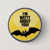 I'm Batty about You - Halloween Button 缶バッジ (正面)