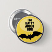 I'm Batty about You - Halloween Button 缶バッジ (正面&裏面)