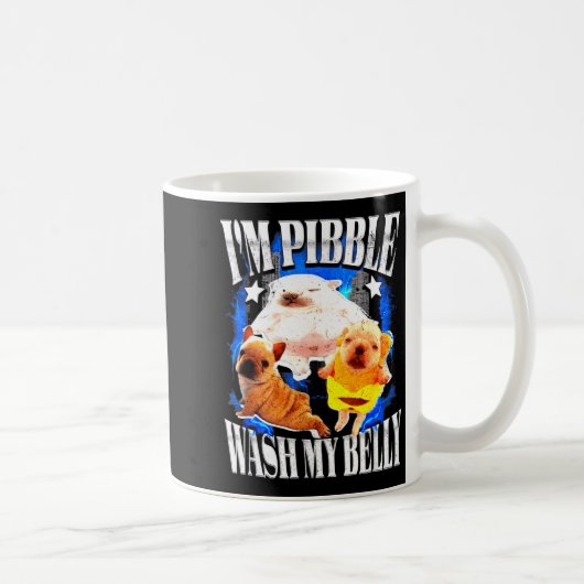 Im Bble Wash My Belly Frenchie Bulldog コーヒーマグカップ (右)