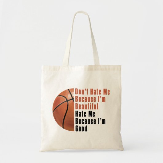Im Beautiful Im Good Basketball トートバッグ (正面)
