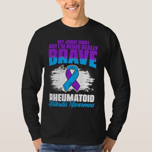 I'm Being Really Brave Ribbon Rheumatoid Arthritis Tシャツ (正面)