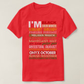 I'm Black Every Month Black History African  Tシャツ (デザイン正面)