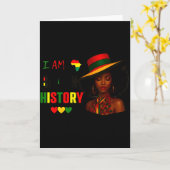 Im Black History Month African American Afro Women カード (黄色い花)