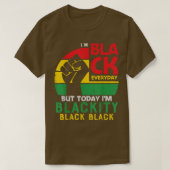 Im Blackity Black African American Black Power Jun Tシャツ (デザイン正面)