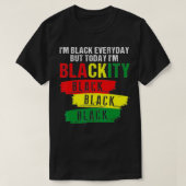 Im Blackity Black African American Black Power Jun Tシャツ (デザイン正面)