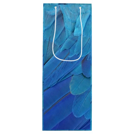 I'm blue - cool feather design ワインギフトバッグ (正面)