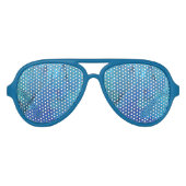 I'm blue - Macaw feathers アビエーターサングラス (正面)