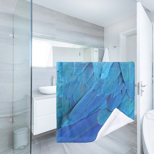 I'm blue - Macaw feathers ウォッシュタオル