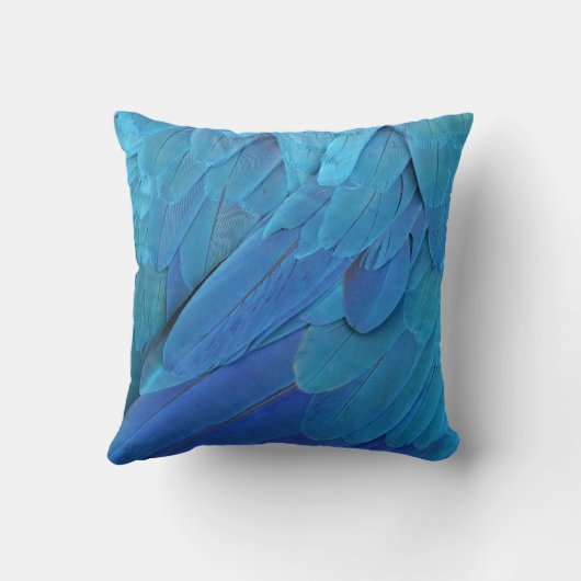 I'm blue - Macaw feathers クッション (裏面)