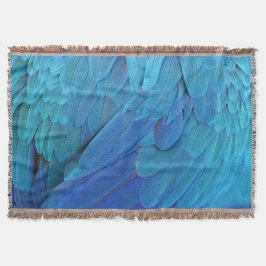 I'm blue - Macaw feathers スローブランケット