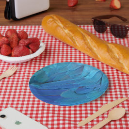 I'm blue - Macaw feathers ペーパープレート