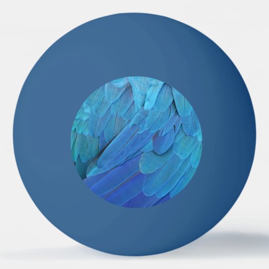 I'm blue - Macaw feathers 卓球ボール (正面)