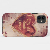 I'm Book Loverハート型モバイルケース Case-Mate iPhoneケース (裏面(横))