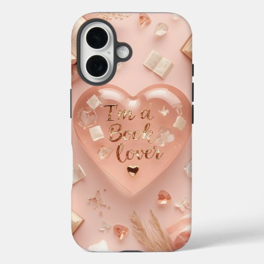 I'm Book Loverハート型モバイルケース Case-Mate iPhoneケース (裏面)