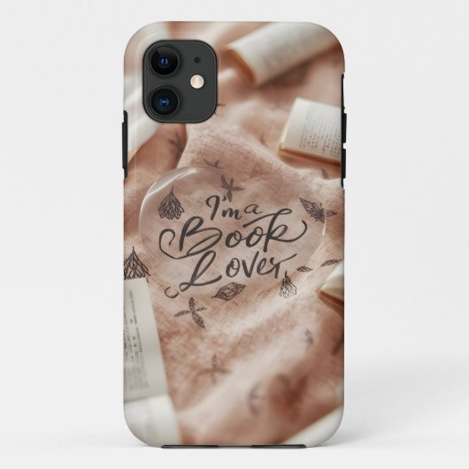 I'm Book Loverハート型モバイルケース Case-Mate iPhoneケース (裏面)