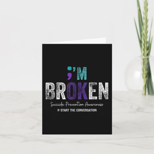 Im Broken Im Ok自殺防止2024 カード (正面)