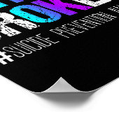 I'm Broken Teal &amp; Purple Ribbon Suicide Preven ポスター (角)
