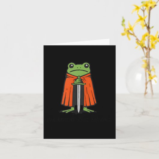 I'm Burnt Out M'lord Funny Knight Frog Meme Boys M カード (黄色い花)