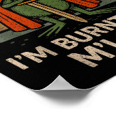 I'm Burnt Out My Lord Funny Medieval Frog Meme Art ポスター (角)