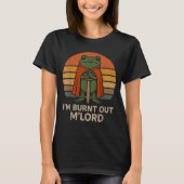 I'm Burnt Out My Lord Funny Medieval Frog Meme Art Tシャツ (正面)