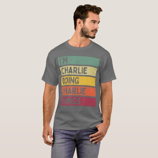 Im Charlie Doing Charliehings Funny Personalized Q Tシャツ (正面フル)