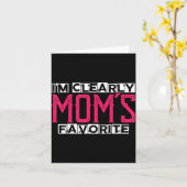 I'm Clearly Mom's Favorite Funny Sarcastic Humor  カード (黄色い花)