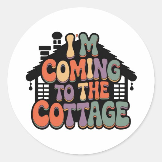 Im Coming to the Cottage ラウンドシール (正面)