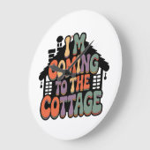 Im Coming to the Cottage ラージ壁時計 (傾斜)