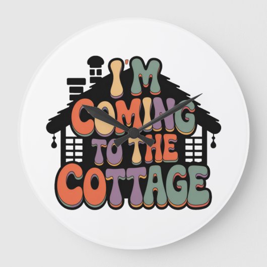 Im Coming to the Cottage ラージ壁時計 (正面)