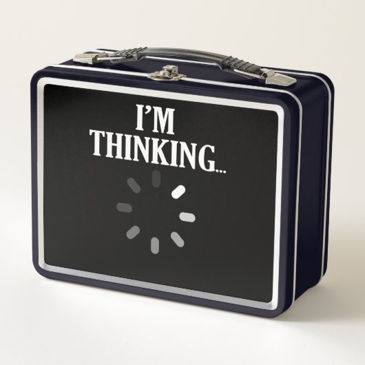 I'm Computer IT Tech Software Programmer 考える メタルランチボックス (正面)