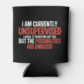 I'm Currently Unsupervised Sarcastic Humorous  缶クーラー (正面)