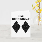 I'm Difficult Funny Double Black Diamonds Ski Snow カード (黄色い花)