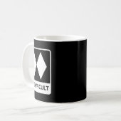 I'm Difficult Funny Double Black Diamonds Ski Snow コーヒーマグカップ (正面左)
