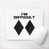 I'm Difficult Funny Double Black Diamonds Ski Snow マウスパッド (マウス)