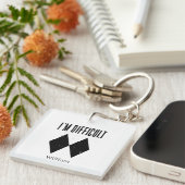 I'm Difficult Skiing Black Diamond キーホルダー (正面右)