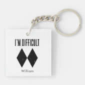 I'm Difficult Skiing Black Diamond キーホルダー (裏面)