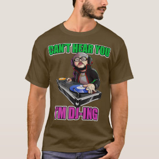 Im Dj-ing Djヘッドフォンミキサーのメンズが聞こえない Tシャツ