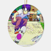 I'm Doing It - Young Skateboarder セラミックオーナメント (左)