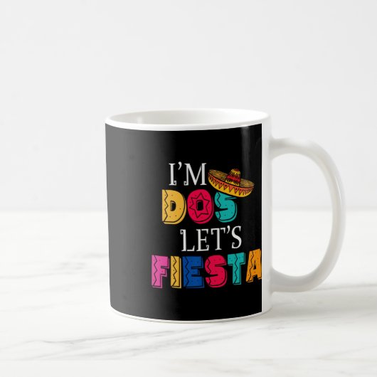 I'm Dos Let's Fiesta Taco Twosday 2nd Birthday 2 Y コーヒーマグカップ (右)