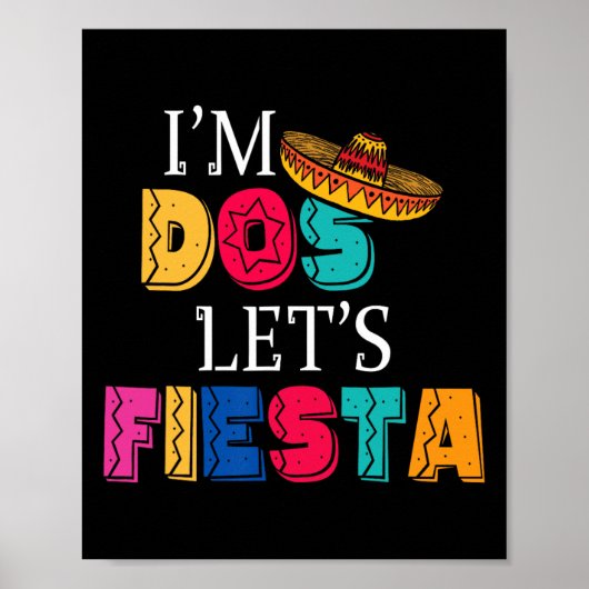 I'm Dos Let's Fiesta Taco Twosday 2nd Birthday 2 Y ポスター (正面)