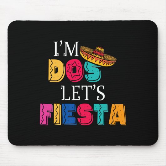 I'm Dos Let's Fiesta Taco Twosday 2nd Birthday 2 Y マウスパッド (正面)