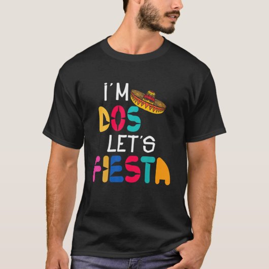 I'm Dos Let's Fiesta Taco Twosday 2Nd Birthday 2 Y Tシャツ (正面)