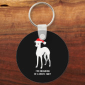 Im Dreaming Of A White Iggy Christmas キーホルダー (正面)