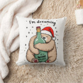 I'm Dreaming of a Wine Christmas  クッション (ブランケット)