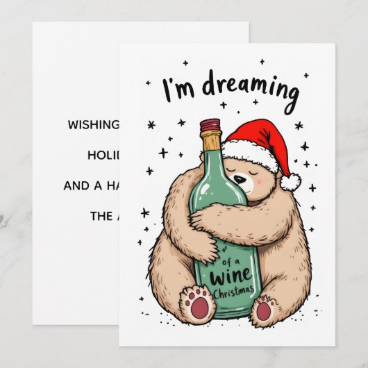 I'm Dreaming of a Wine Christmas  シーズンカード (正面/裏面)