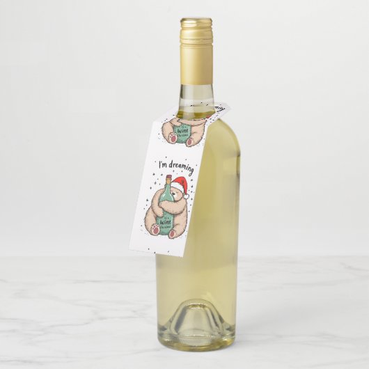 I'm Dreaming of a Wine Christmas ボトルネックタグ (アングル)