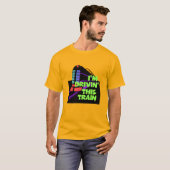 I'm Drivin' This Train メンズゴールド Tシャツ (正面フル)