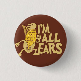 I'm Ears おもしろい Wordplay しゃれている 缶バッジ