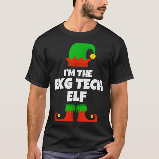 I'm Ekg Tech Elf Family Pajama Christmas Electroca Tシャツ (正面)